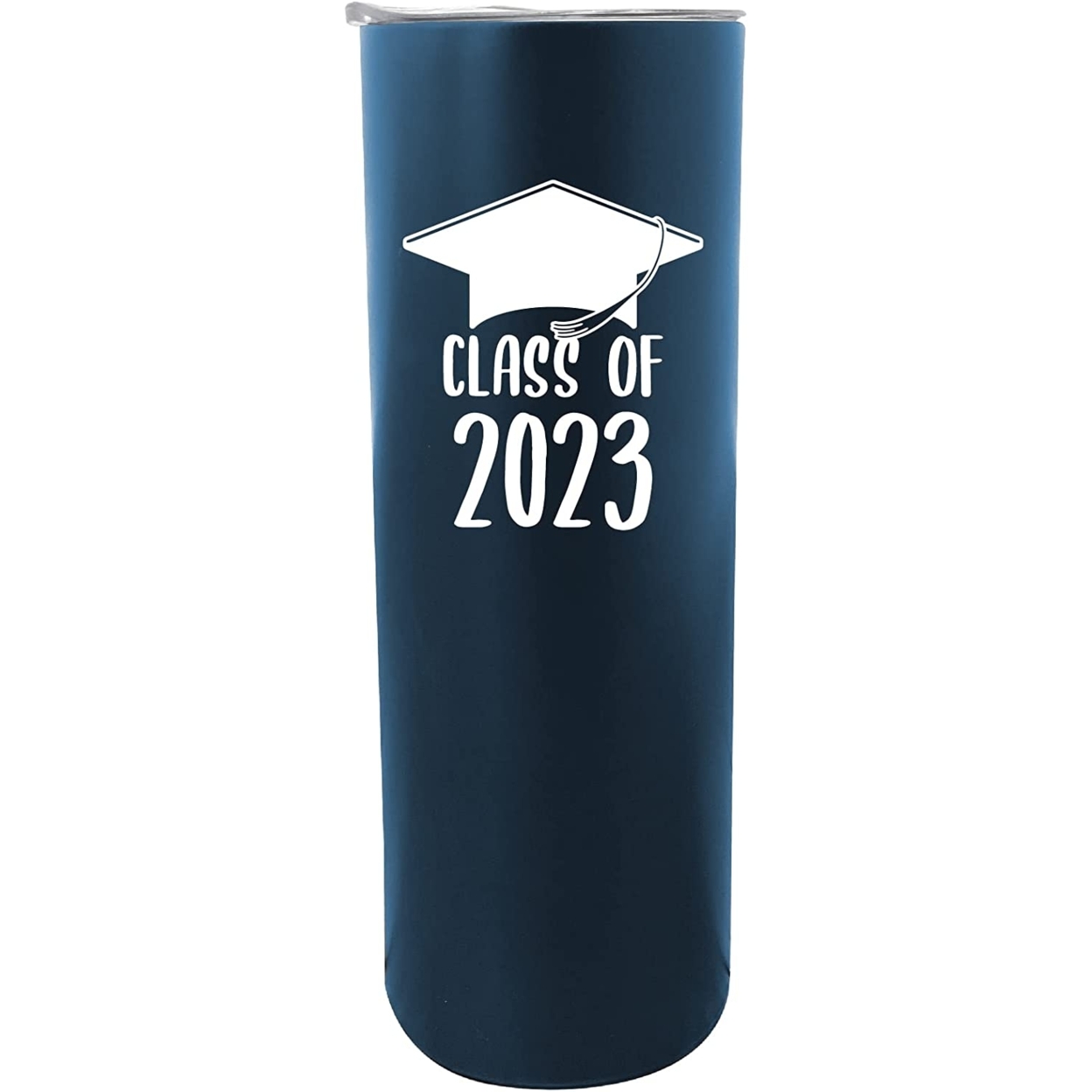 R And R Imports Class Of 2023 Grad Graduation 20 Oz Insulated Stainless Steel Skinny Tumbler - Rainbow Glitter Purple