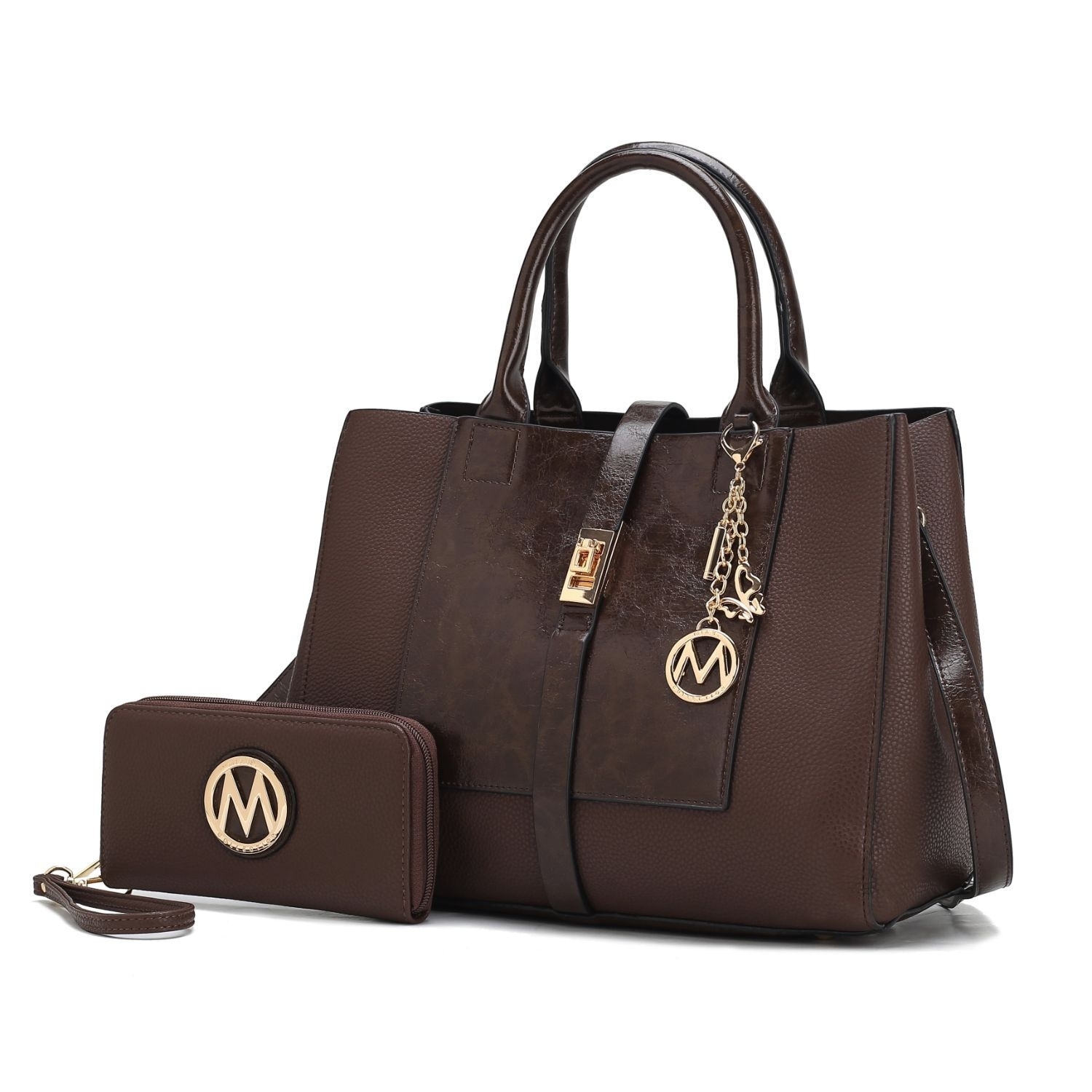 MKF Collection Yola Satchel Handbag With Wallet By Mia K. - Gray