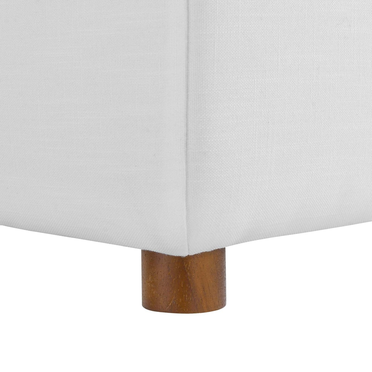 Commix Down Filled Overstuffed Ottoman, Pure White