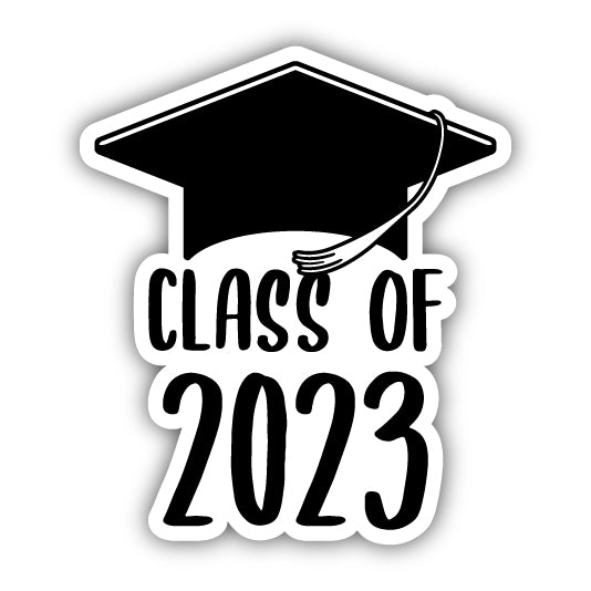Class Of 2023 Graduation Vinyl Decal Sticker - Pink, 2-Inch