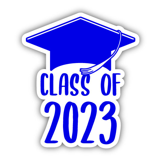 Class Of 2023 Graduation Vinyl Decal Sticker - Red, 2-Inch
