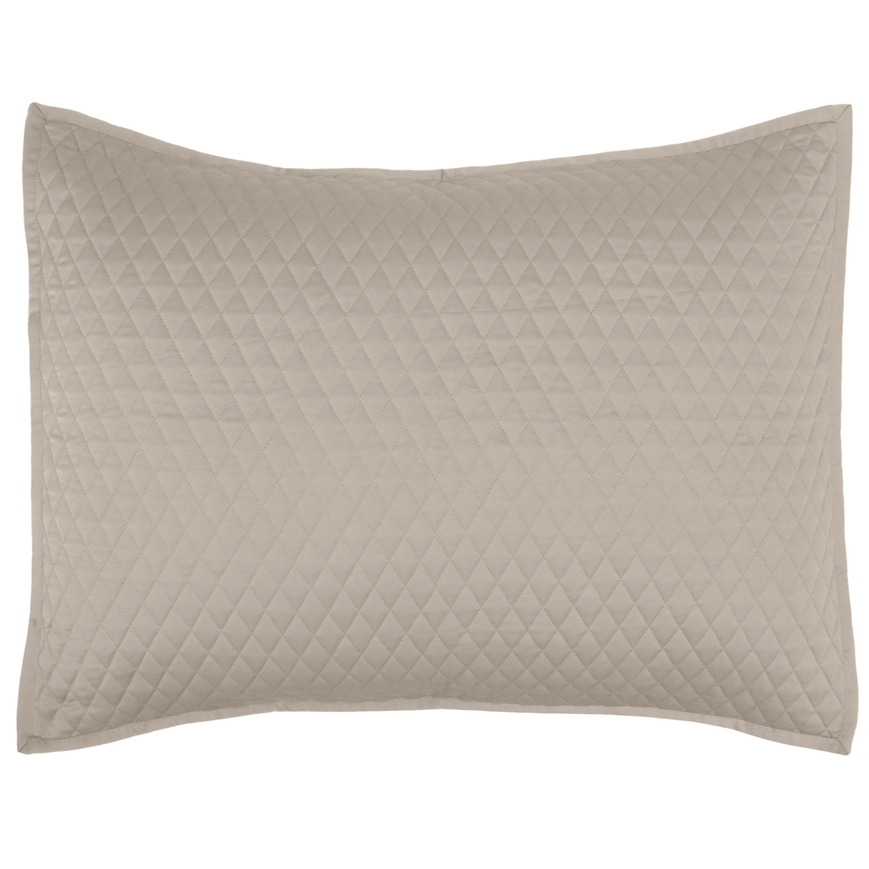 Kahn 26 Inch Hand Stitched Standard Pillow Sham, Cotton Fill, Matte Brown- Saltoro Sherpi
