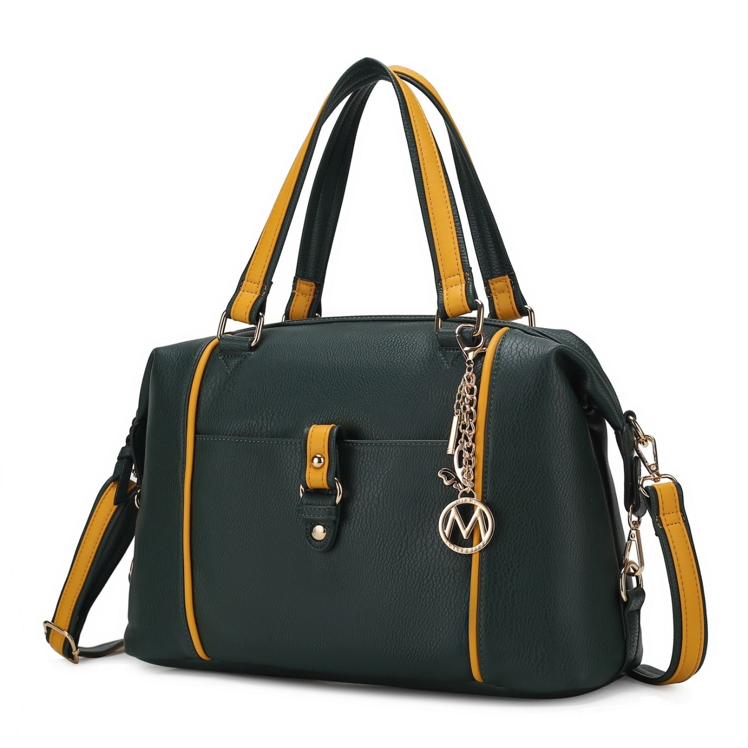 MKF Collection Opal Vegan Leather Medium Weekender Handbag For Women By Mia K. - Green-yellow
