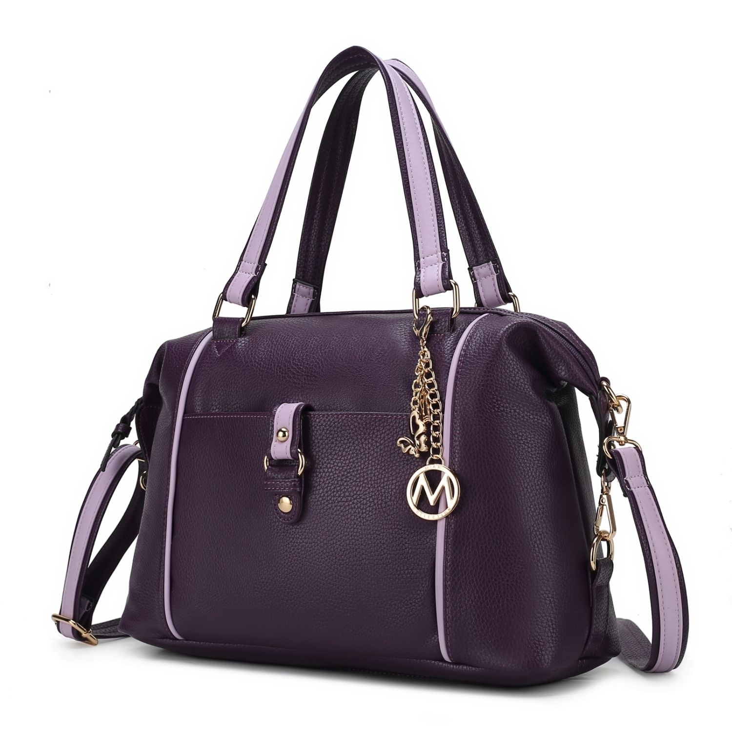 MKF Collection Opal Vegan Leather Medium Weekender Bag For Women By Mia K. - Purple-Lilac