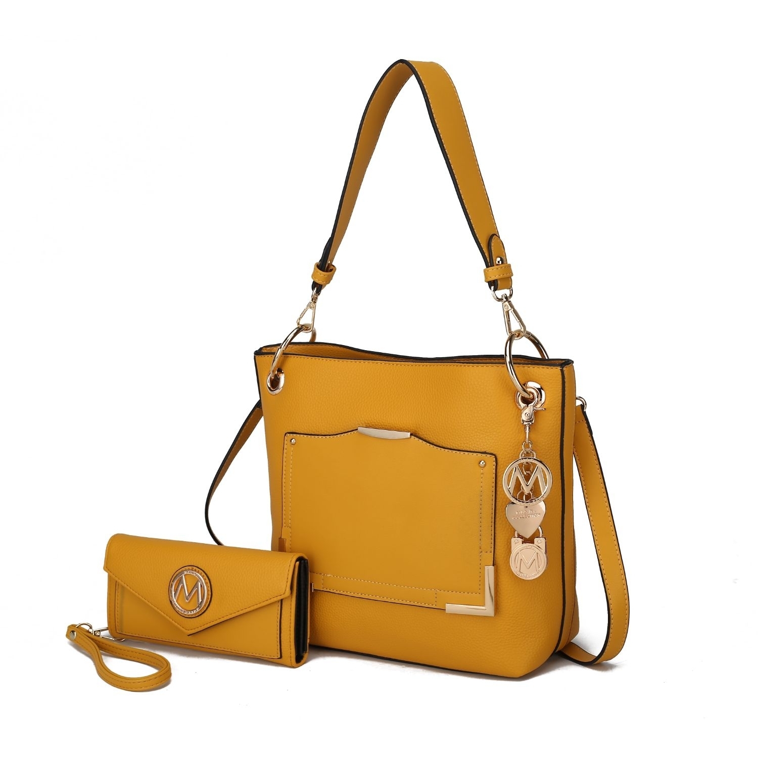 MKF Collection Grace Vegan Leather Shoulder Handbag By Mia K - Yellow