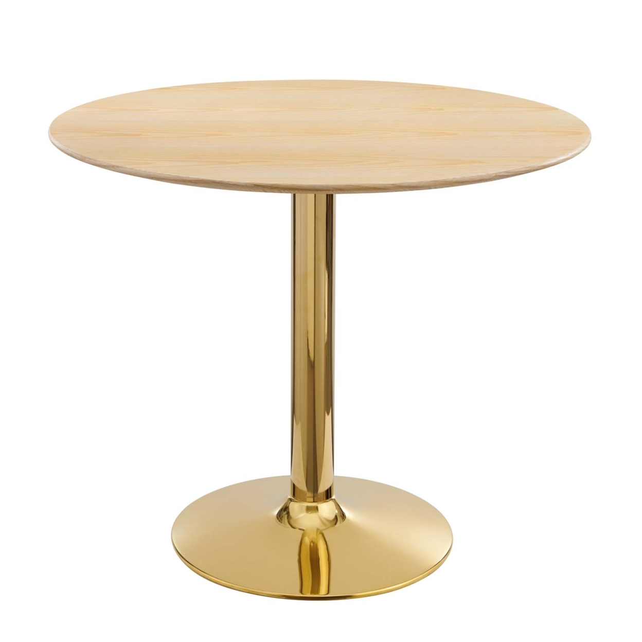 Verne 35 Dining Table, Gold Natural