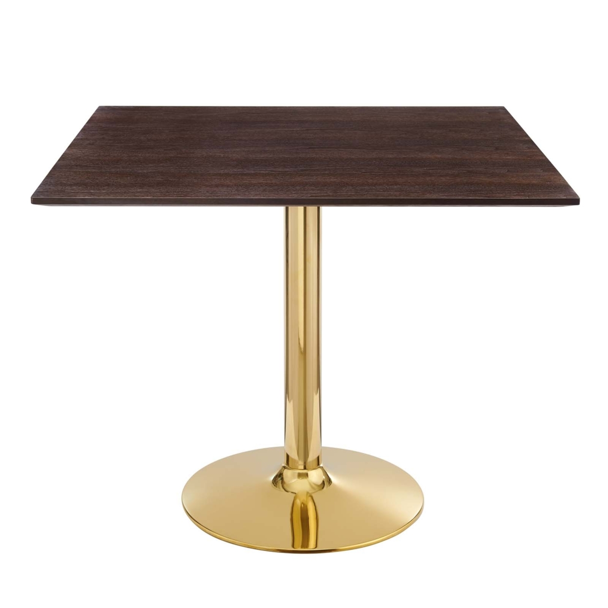 Verne 35 Square Dining Table, Gold Cherry Walnut