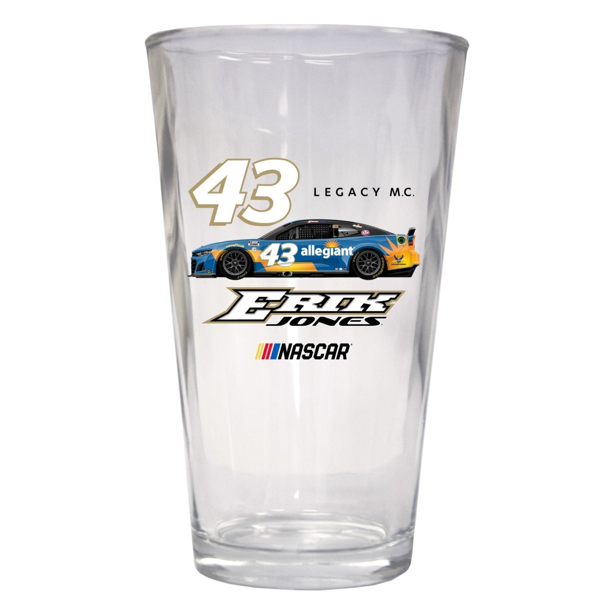 #43 Erik Jones NASCAR Pint Glass