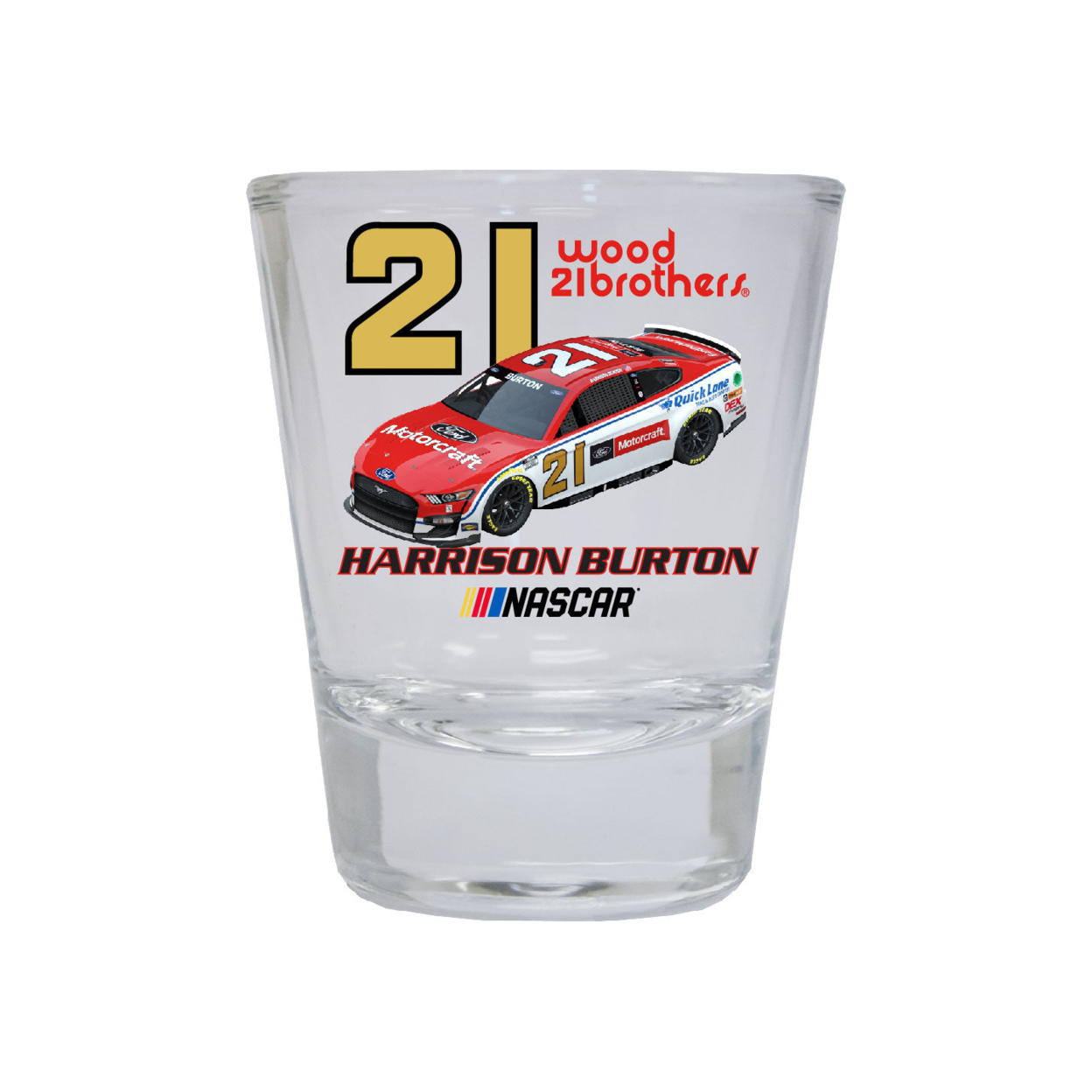 #21 Harrison Burton NASCAR Officially Licensed Round Shot Glass