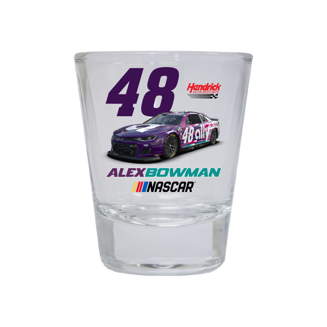 #48 Alex Bowman NASCAR Officially Licensed Round Shot Glass