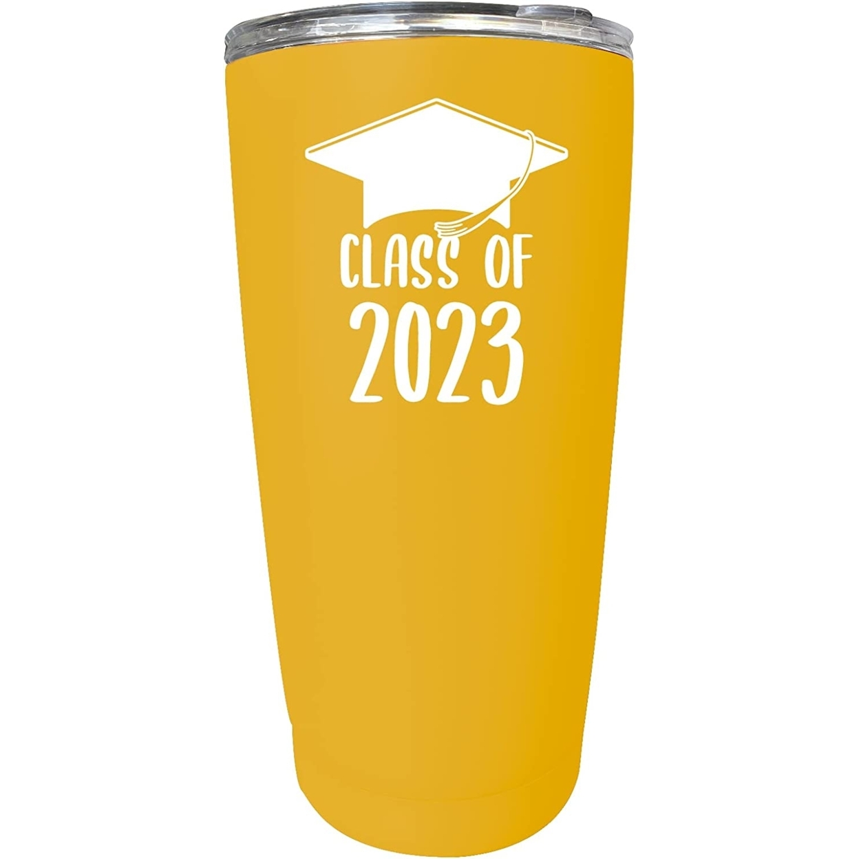 R And R Imports Class Of 2023 Graduation Senior Grad 16 Oz Stainless Steel Insulated Tumbler - Yellow