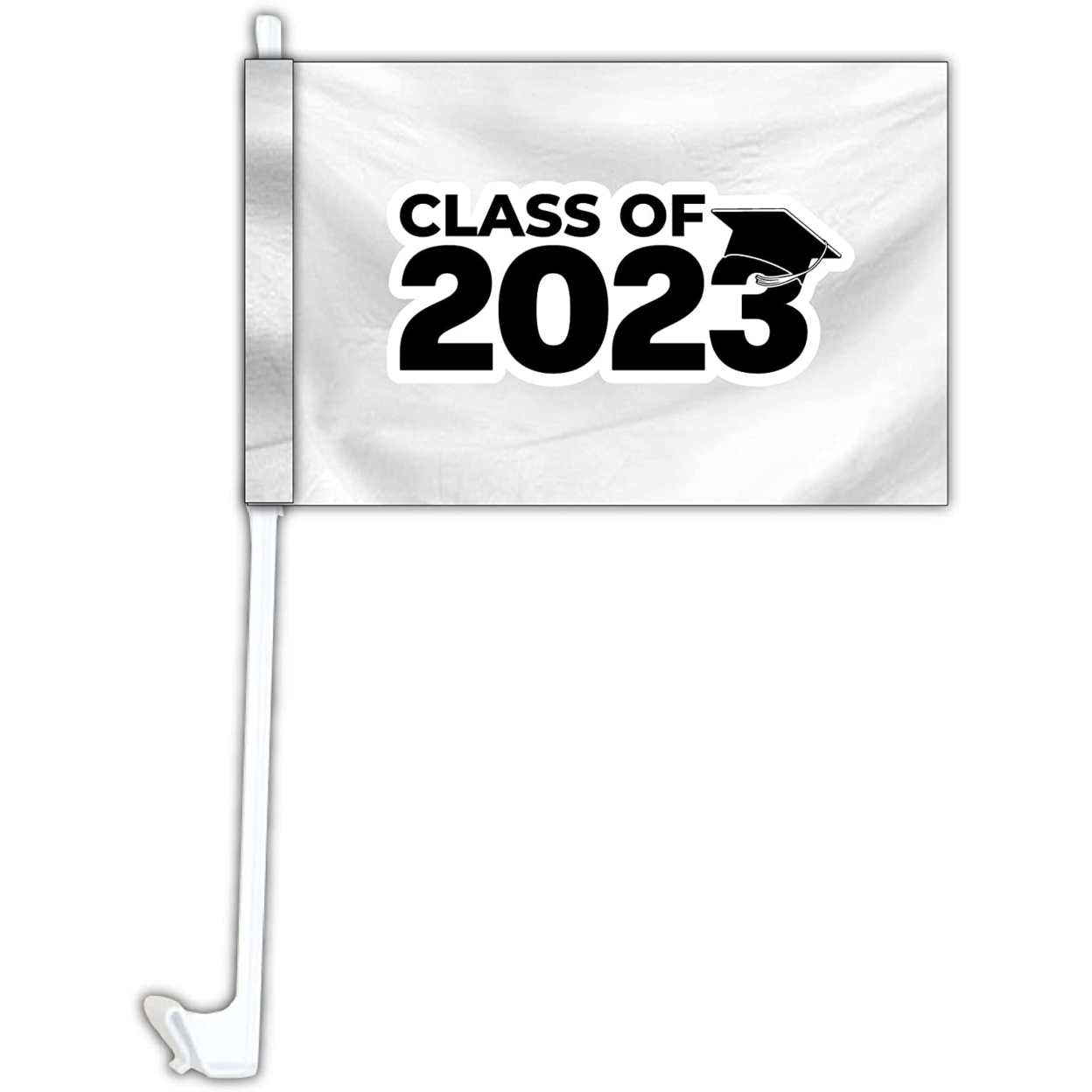 Class Of 2023 Graduation Senior Grad Car Flag Set Of 2 - Black