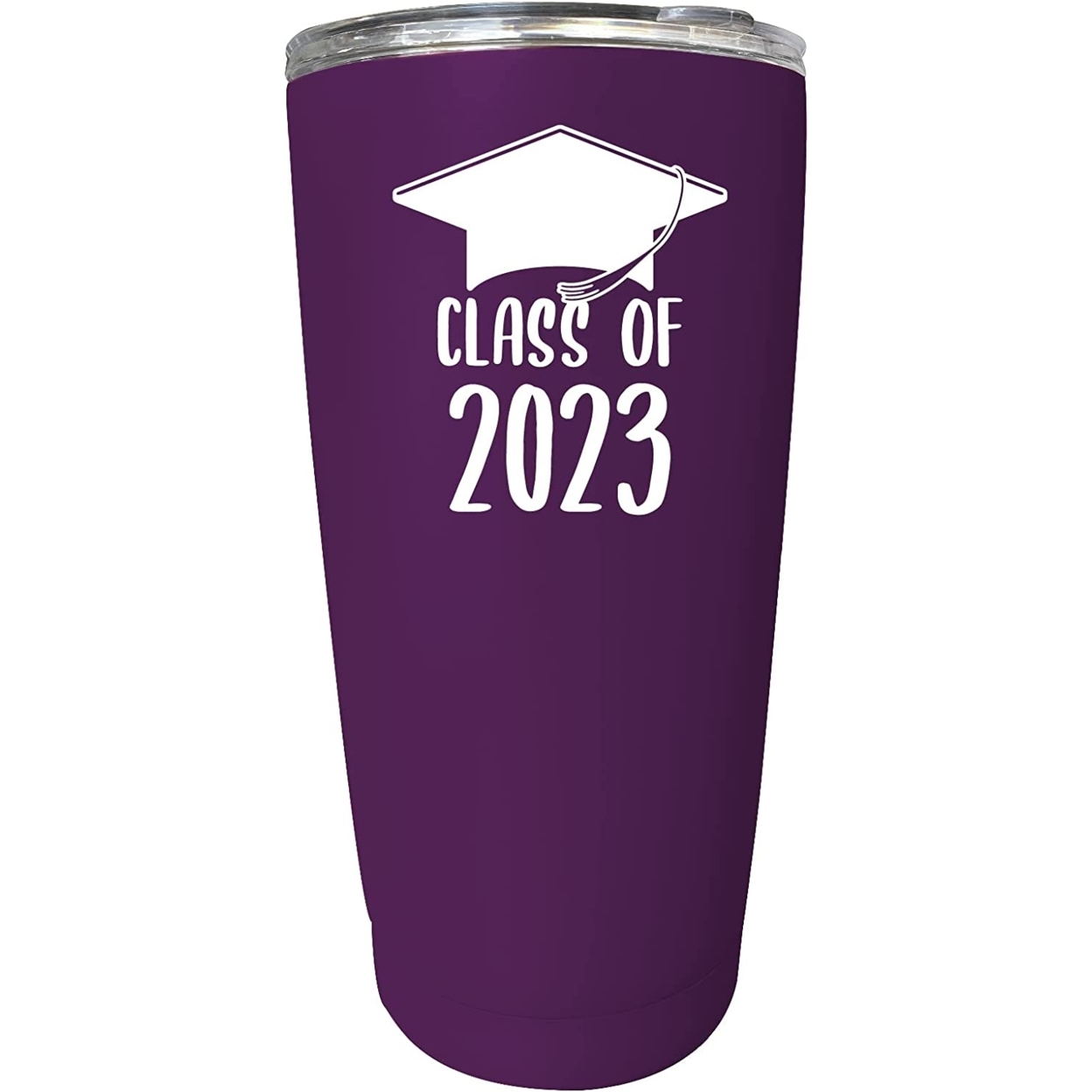 R And R Imports Class Of 2023 Graduation Senior Grad 16 Oz Stainless Steel Insulated Tumbler - Purple