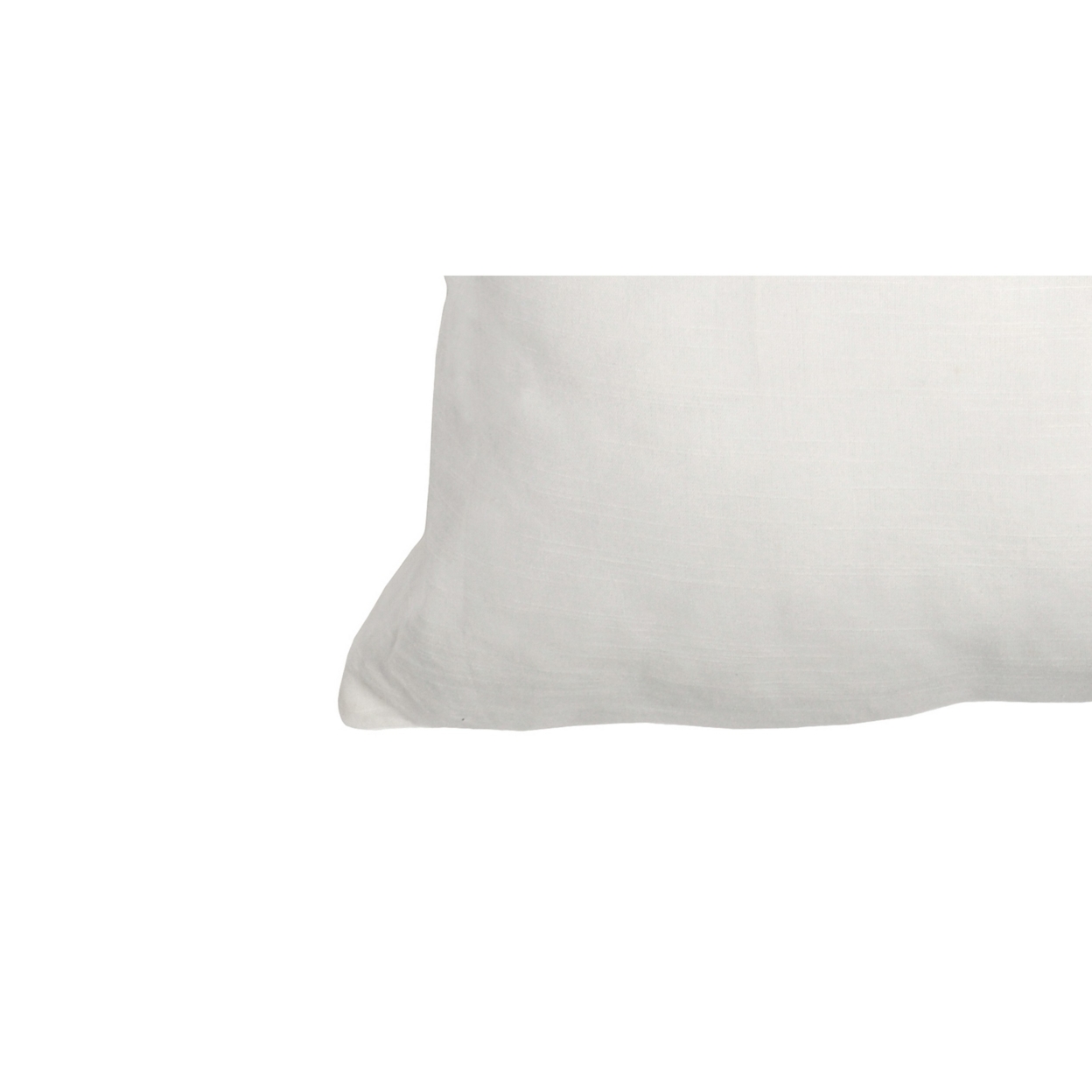 Lenz 26 Inch Cotton Standard Pillow Sham, Hand Stitched Embroidery, Ivory- Saltoro Sherpi