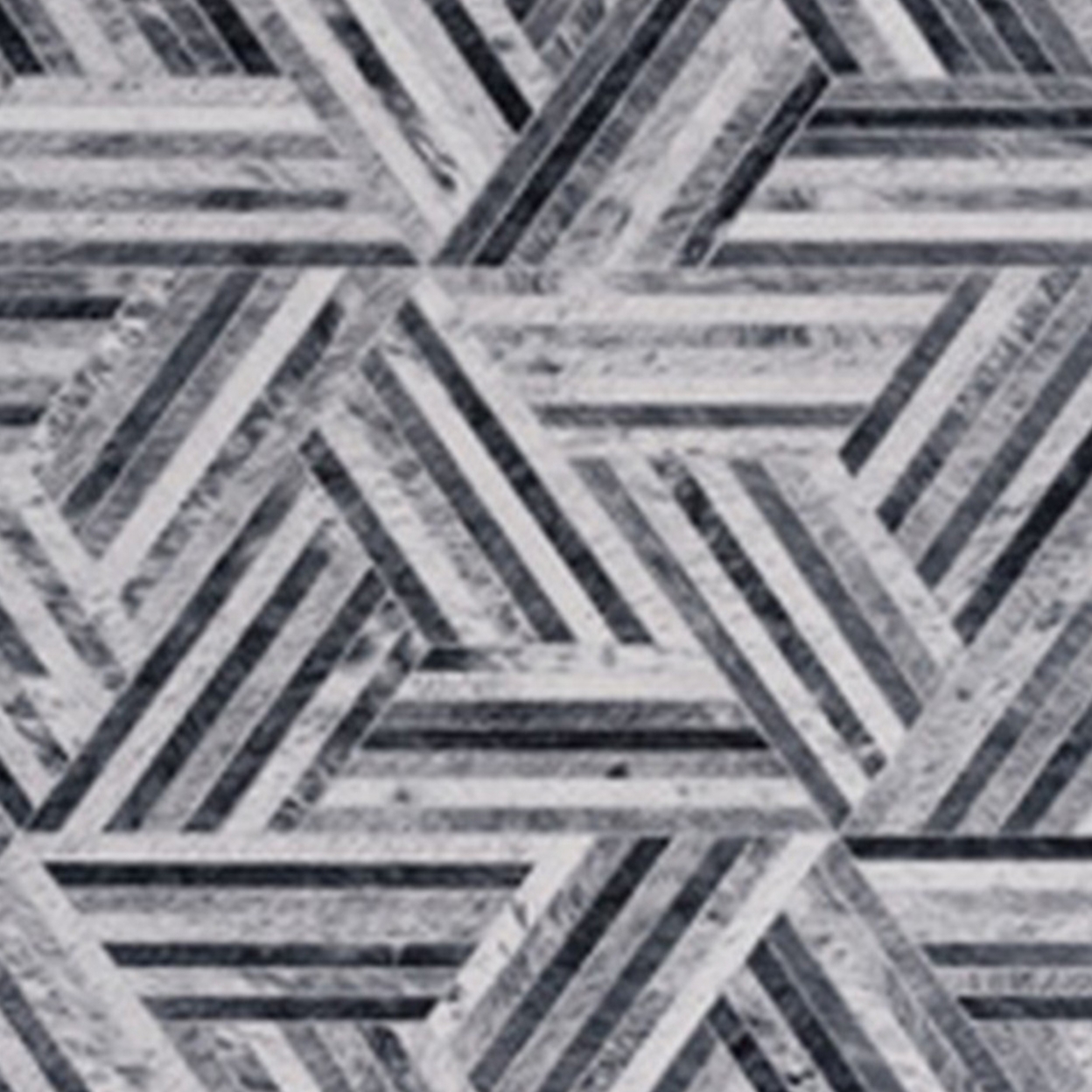 Geni 5 X 7 Area Rug, Gray And Cream Polyester, Geometric Trellis Print- Saltoro Sherpi