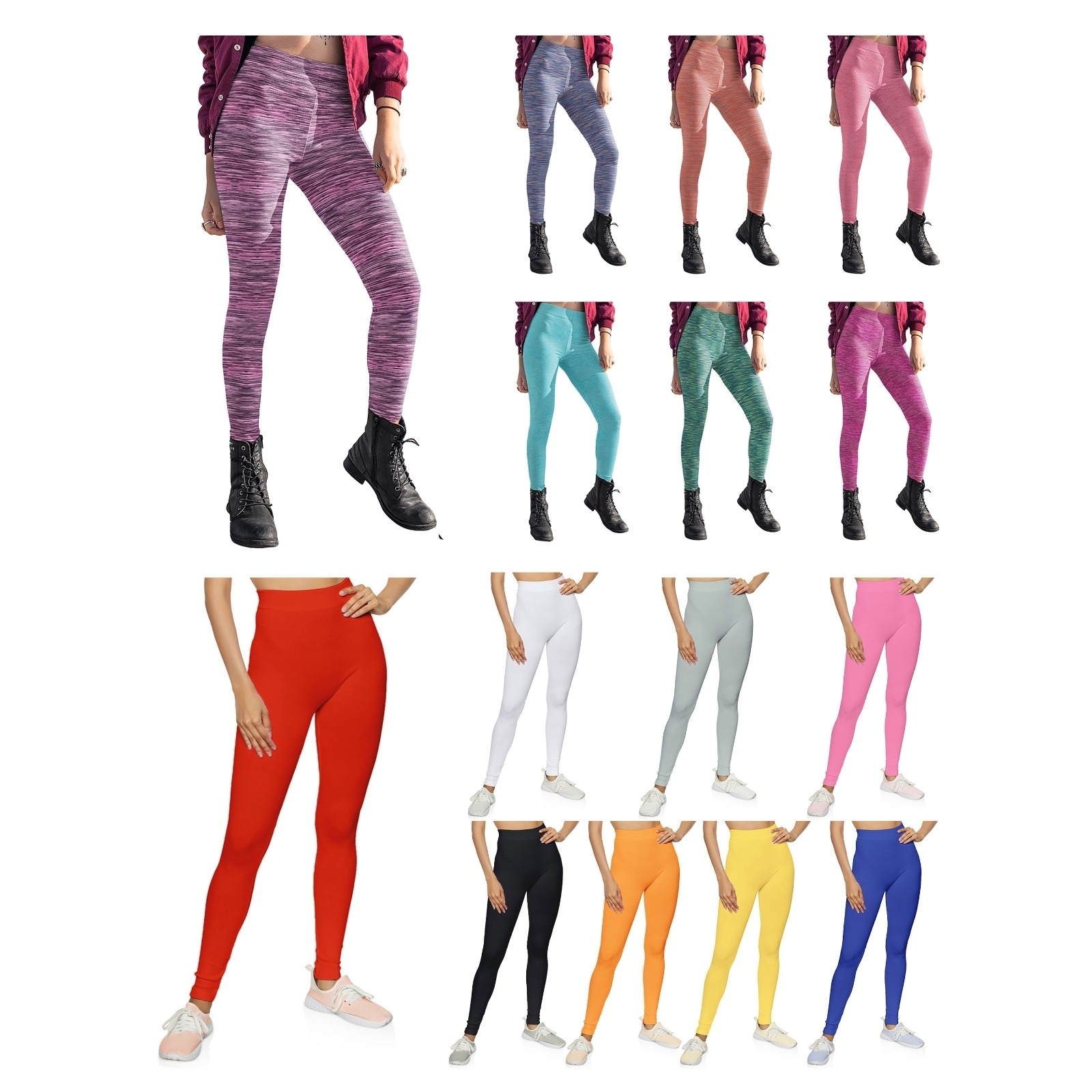2-Pack: Women's Ultra-Soft Yoga Workout Leggings - Assorted, Large/X-Large