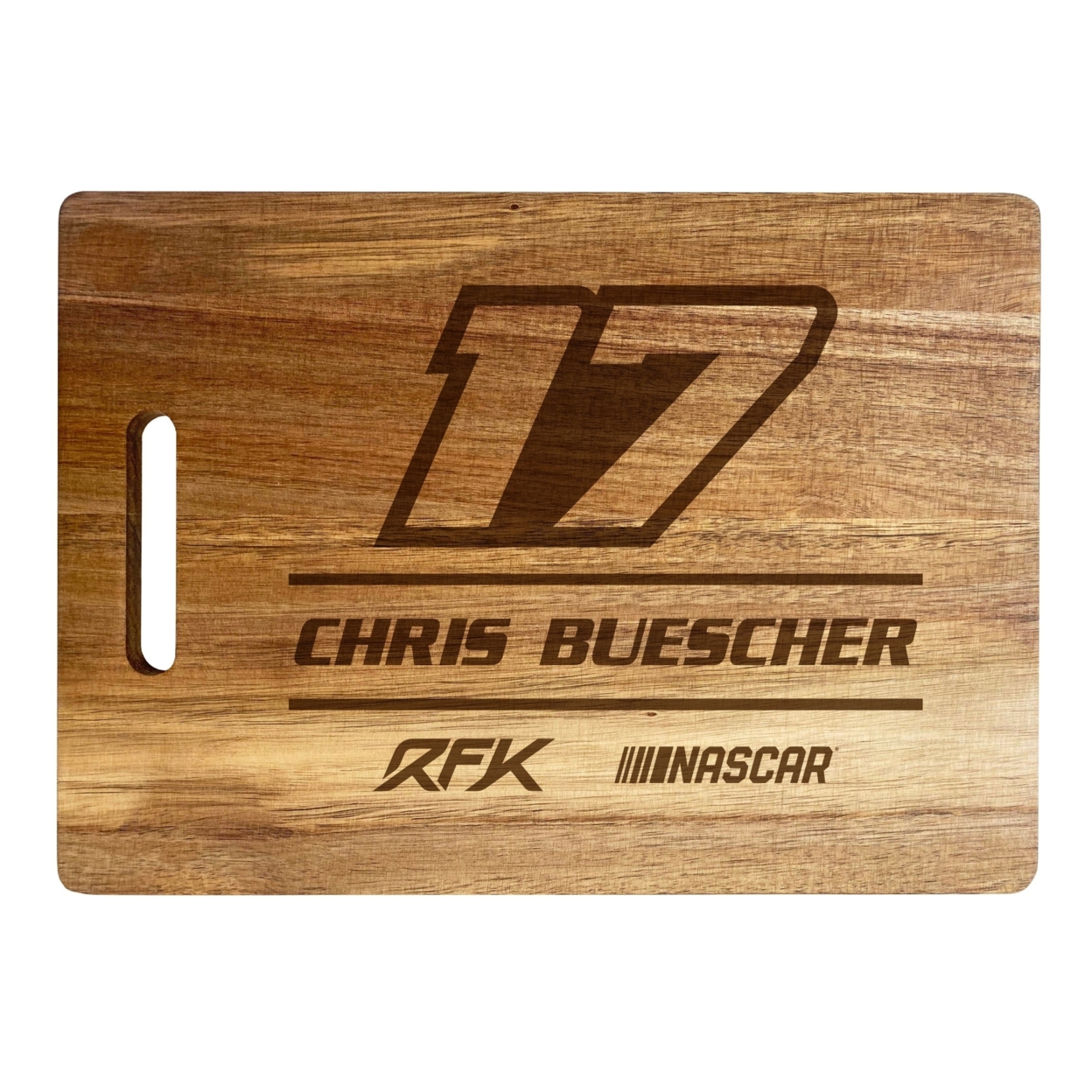 #17 Chris Buescher NASCAR Officially Licensed Engraved Wooden Cutting Board