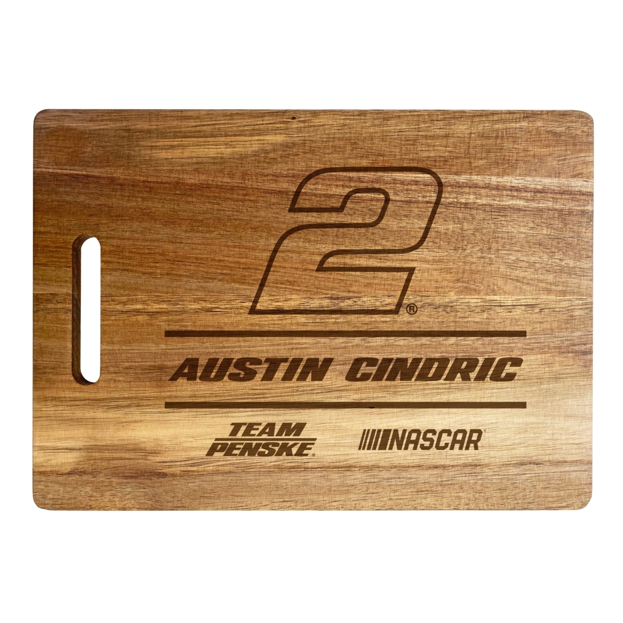 #2 Austin Cindric NASCAR Officially Licensed Engraved Wooden Cutting Board