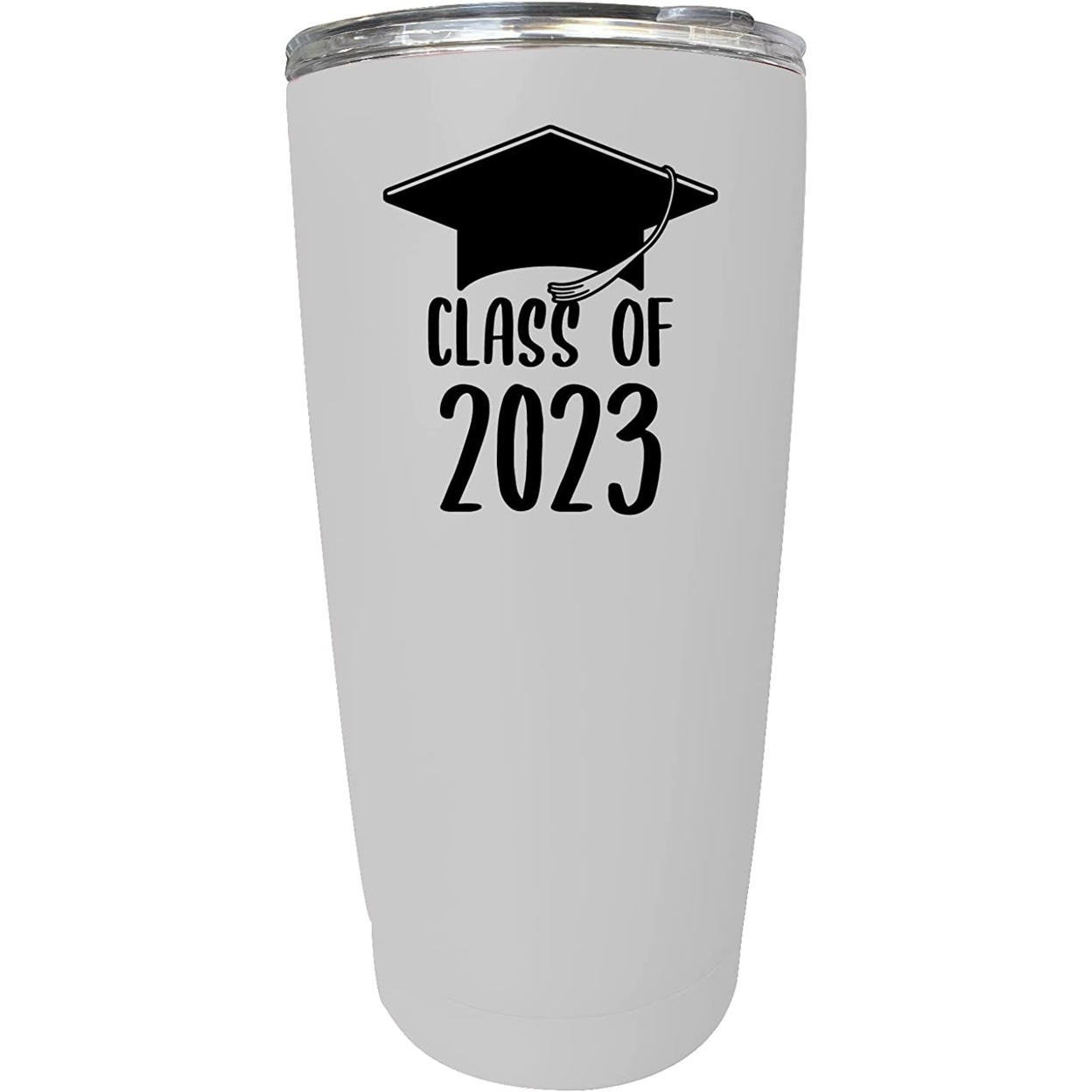 R And R Imports Class Of 2023 Graduation Senior Grad 16 Oz Stainless Steel Insulated Tumbler - White