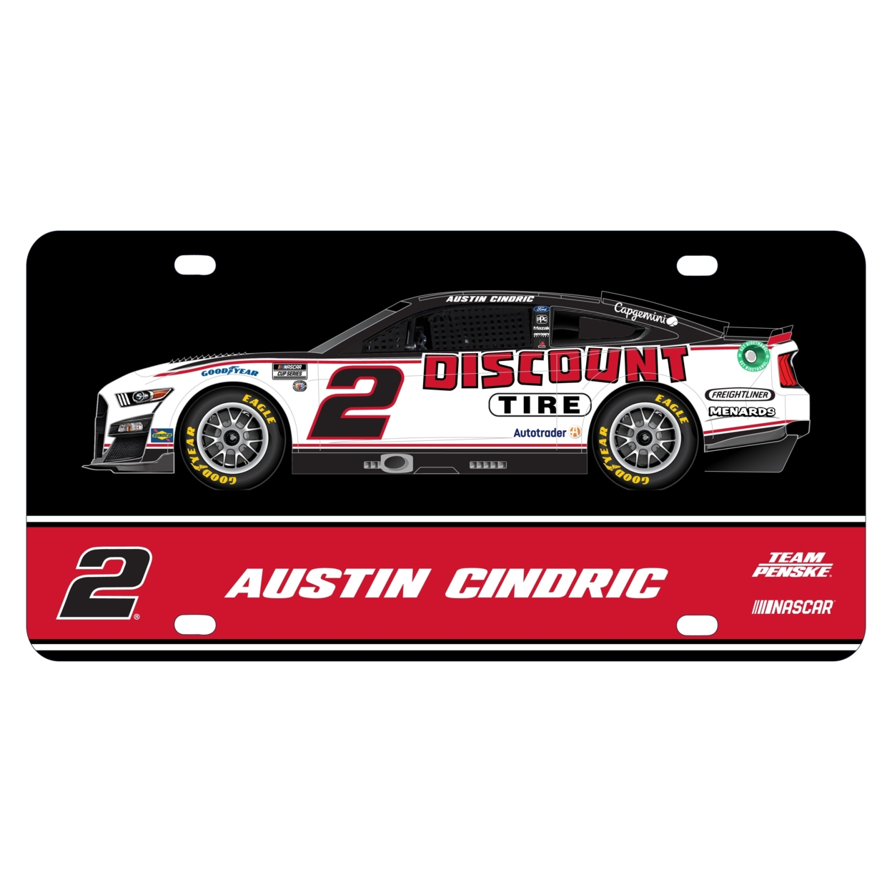 #2 Austin Cindric NASCAR Metal License Plate