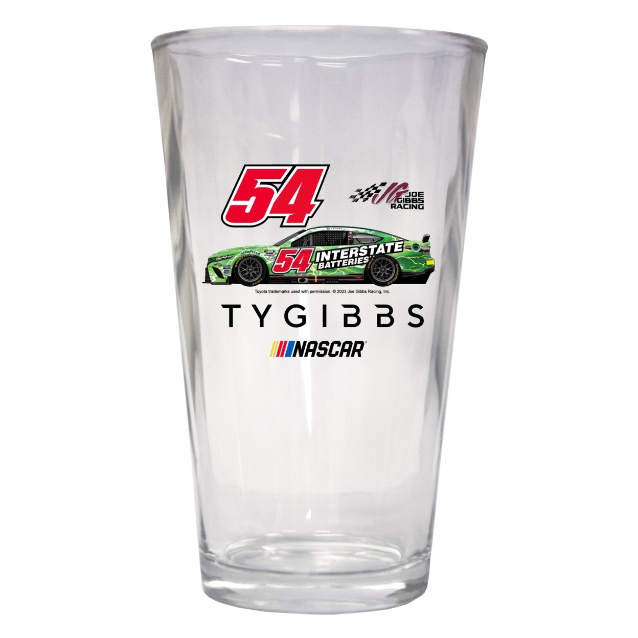 #54 Ty Gibbs Pint Glass
