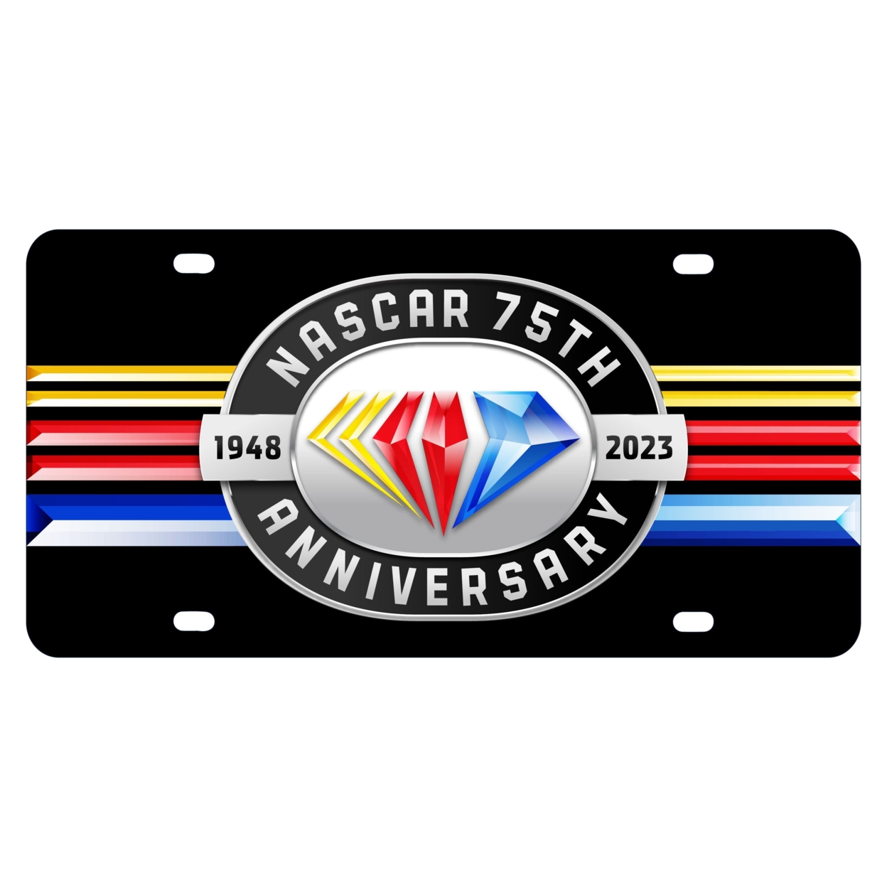 Officially Licensed NASCAR 75 Year Anniversary Metal License Plate