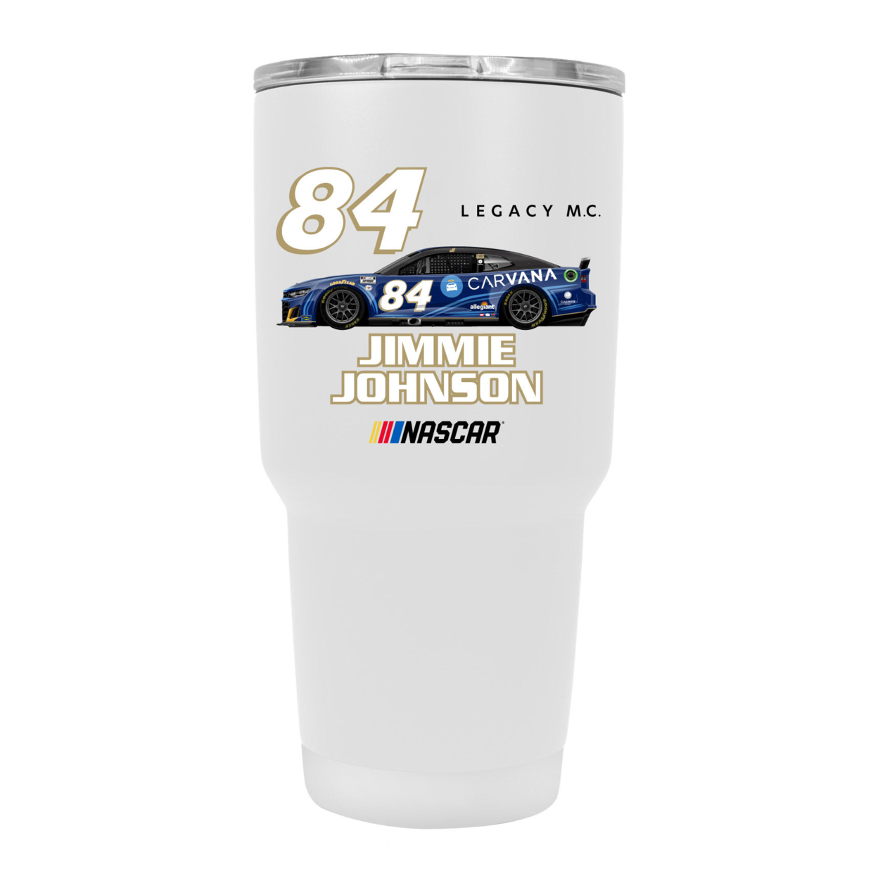 #84 Jimmie Johnson Officially Licensed 24oz Stainless Steel Tumbler - White