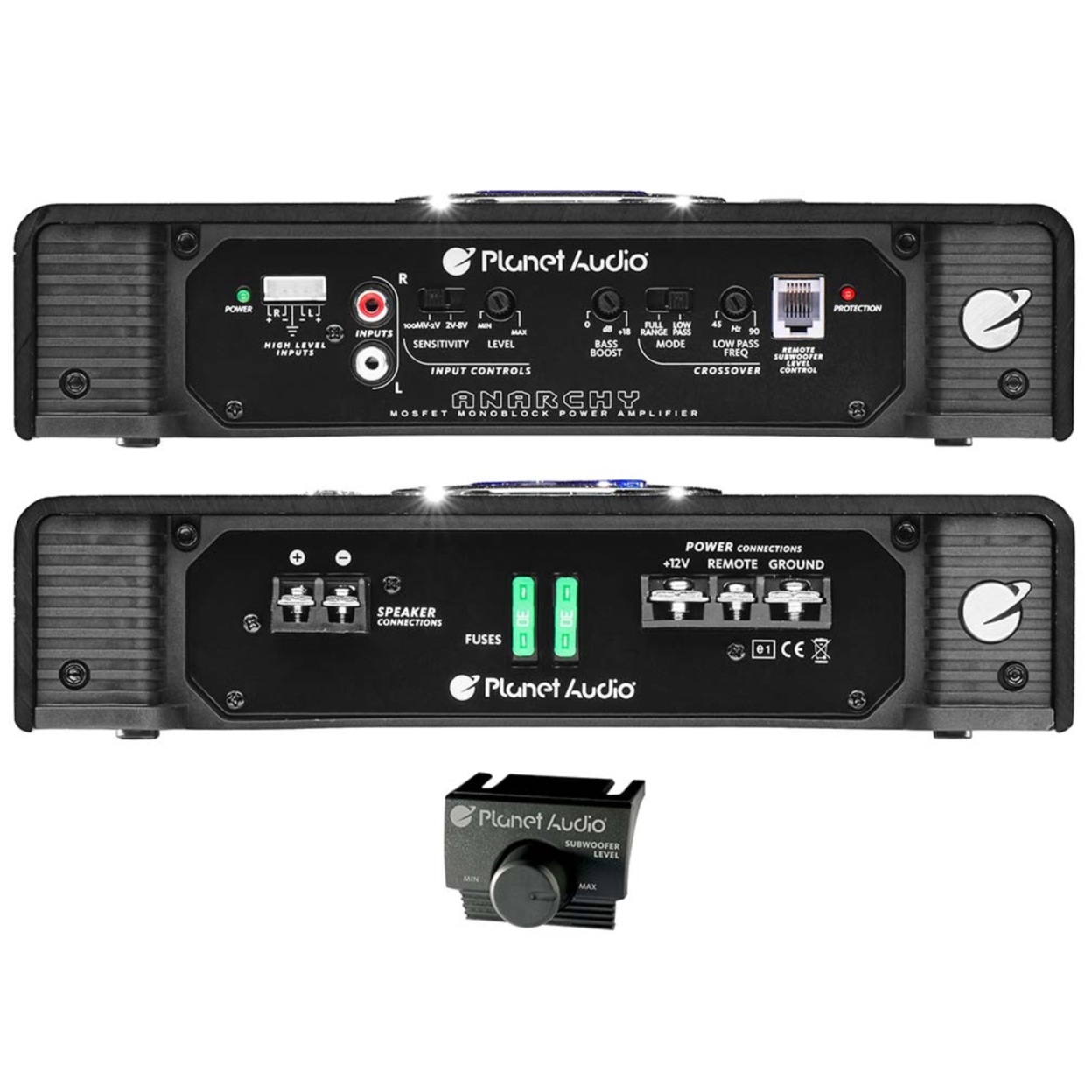Planet Audio AC2500.1M 2500 Watt Monoblock Car Amplifier, Mosfet Power Supply