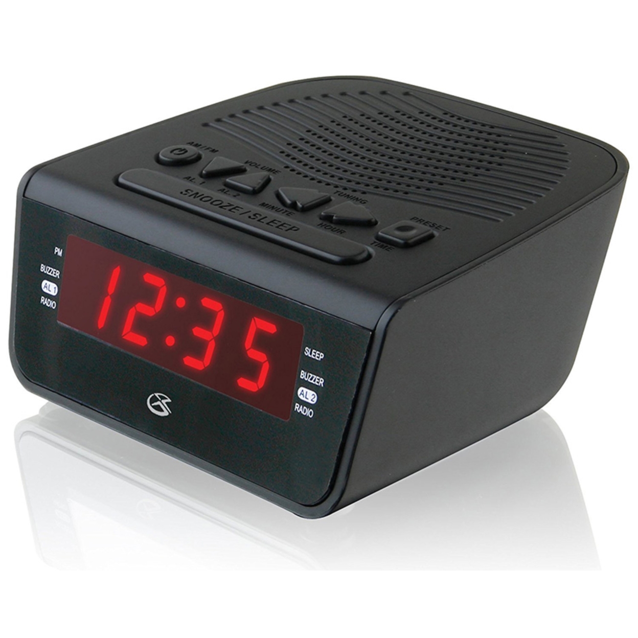 C224B GPX Dual Alarm Clock AM/FM Radio With Red LED Display BRAND NEW