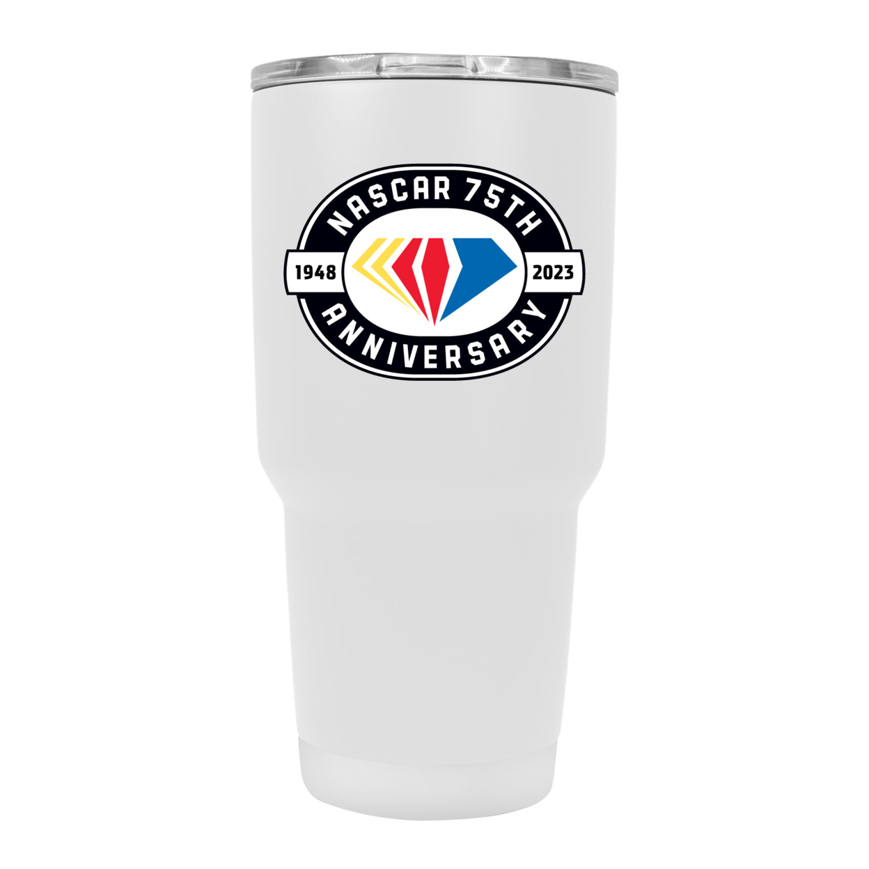 NASCAR 75 Year Anniversary Officially Licensed 24oz Stainless Steel Tumbler - White