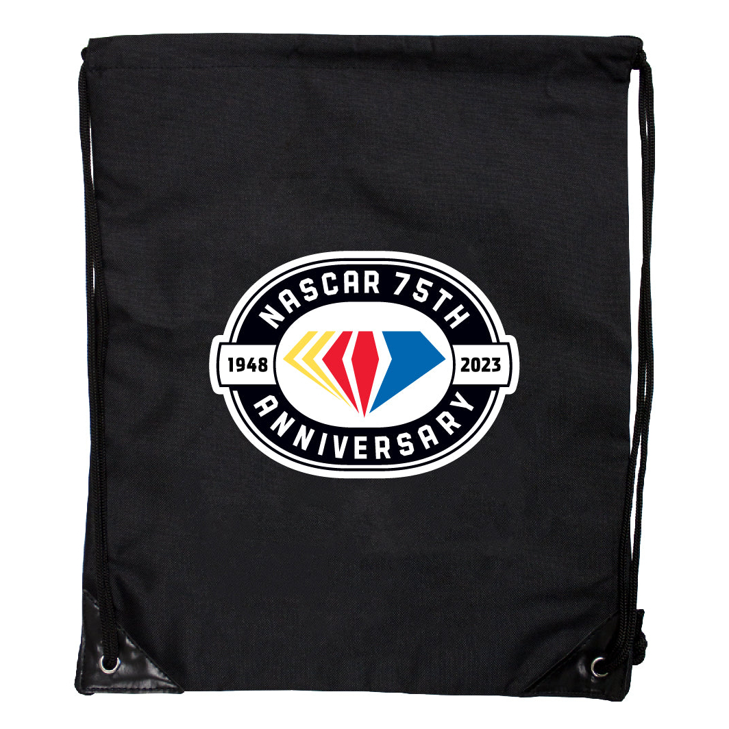 NASCAR 75 Year Anniversary Officially Licensed Cinch Bag - Black