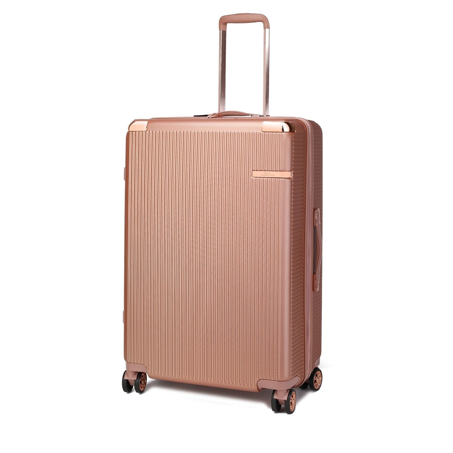MKF Collection Tulum 26.5 Extra Large Check-in Spinner With TSA Security Lock By Mia K. - Rose Gold