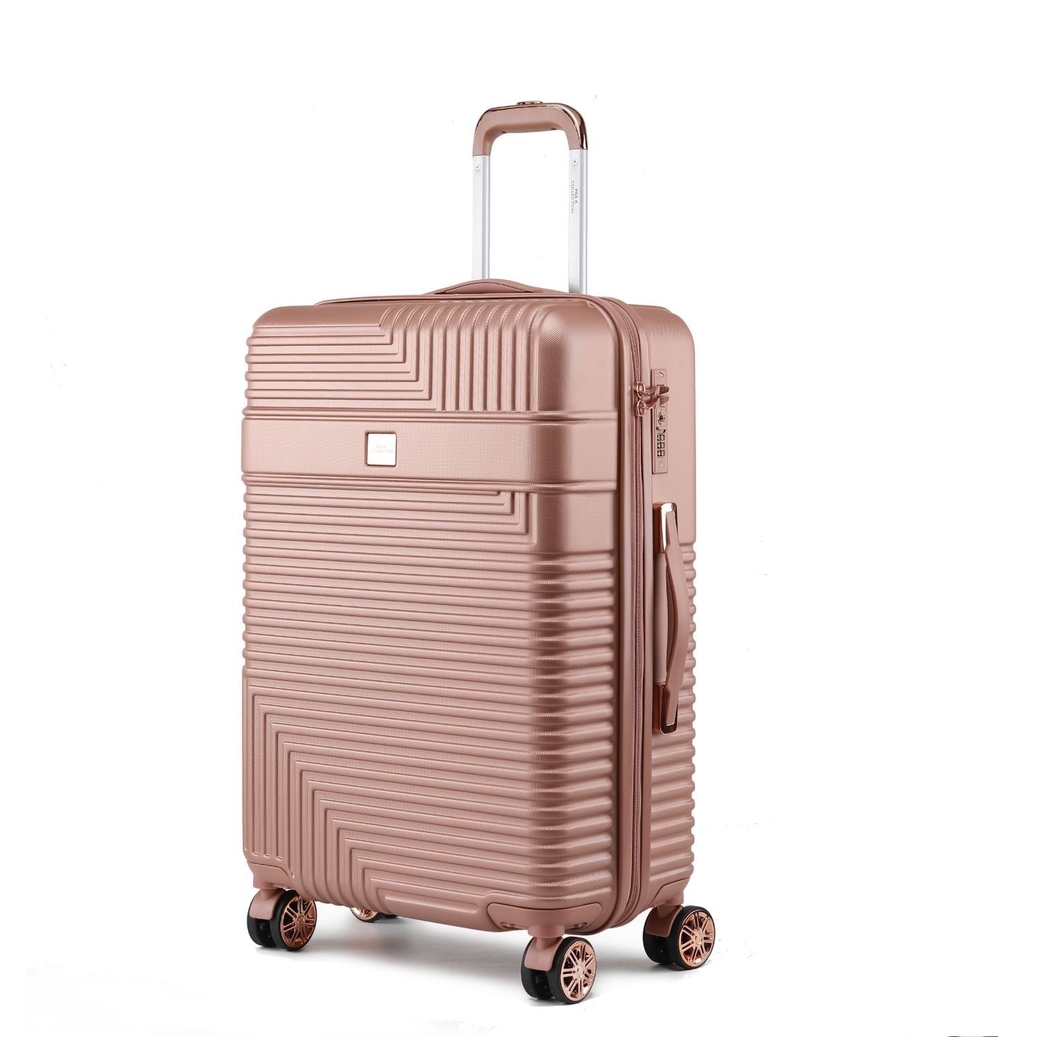 MKF Collection Mykonos Large Check-in Spinner By Mia K. - Rose Gold
