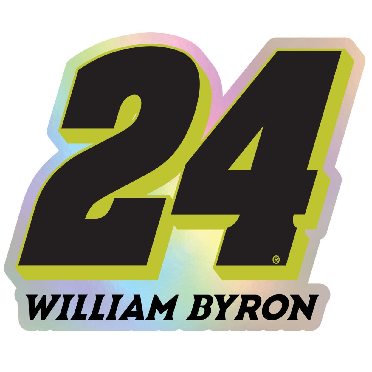 #24 William Byron Laser Cut Holographic Decal - 2-Inch
