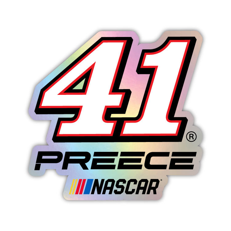 #41 Ryan Preece Laser Cut Holographic Decal - 2-Inch