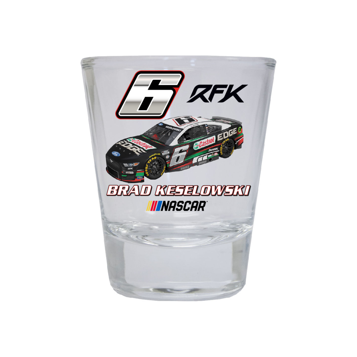 #6 Brad Keselowski NASCAR Officially Licensed Round Shot Glass