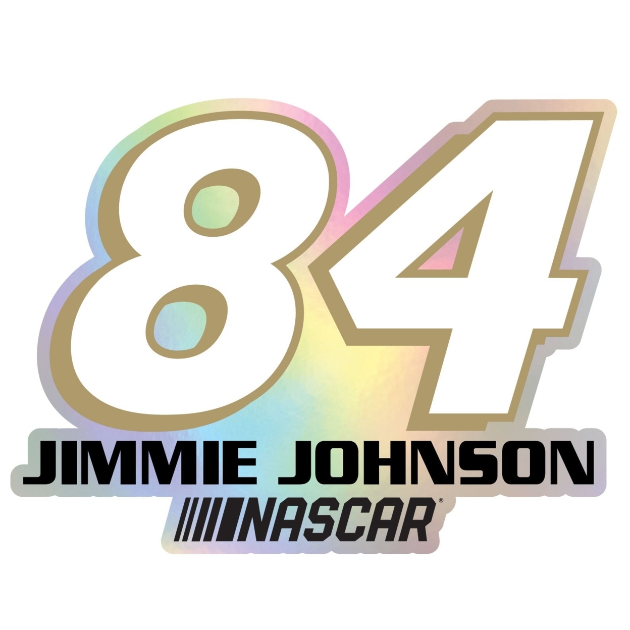 #84 Jimmie Johnson Laser Cut Holographic Decal - 6-Inch