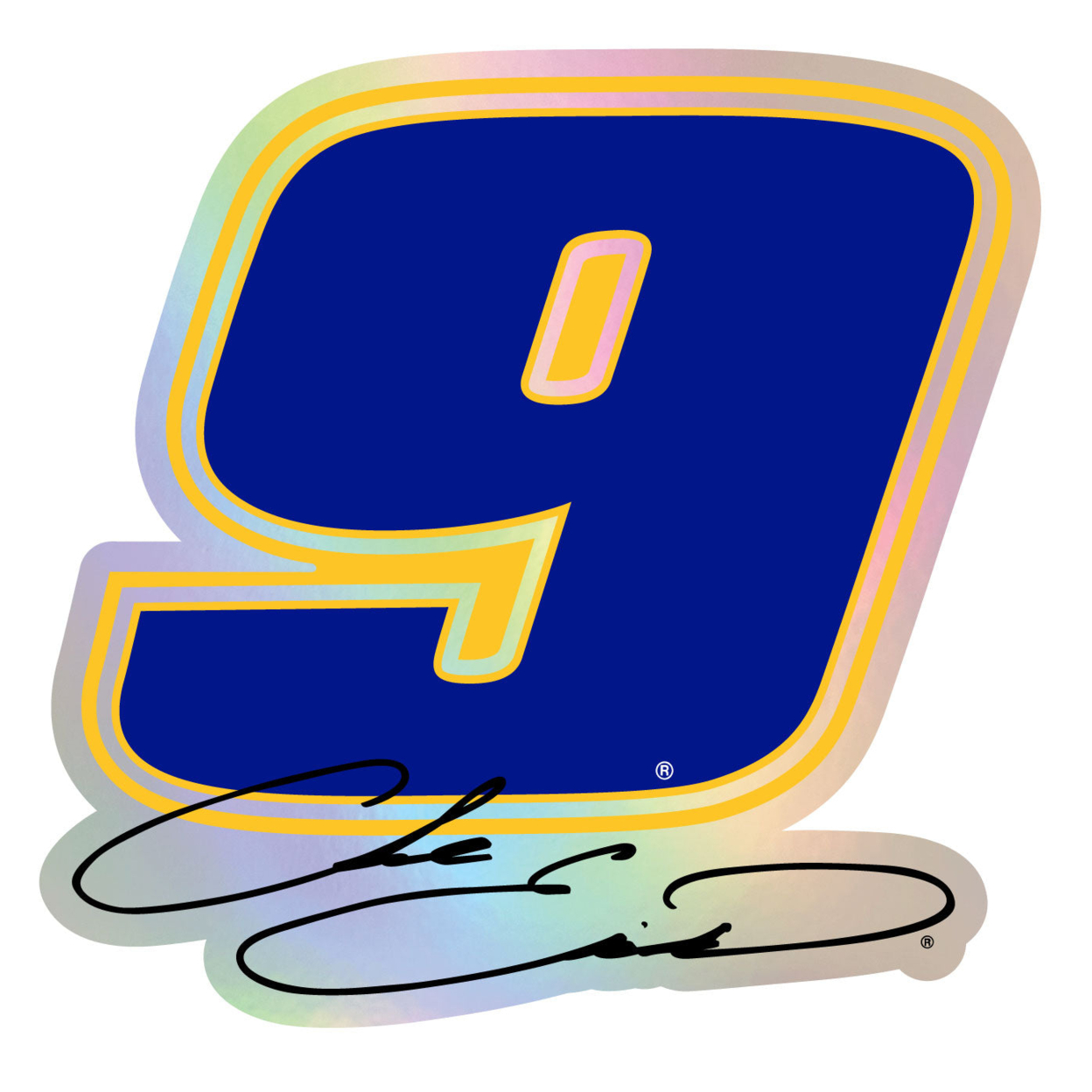 #9 Chase Elliott Laser Cut Holographic Decal - 8-Inch
