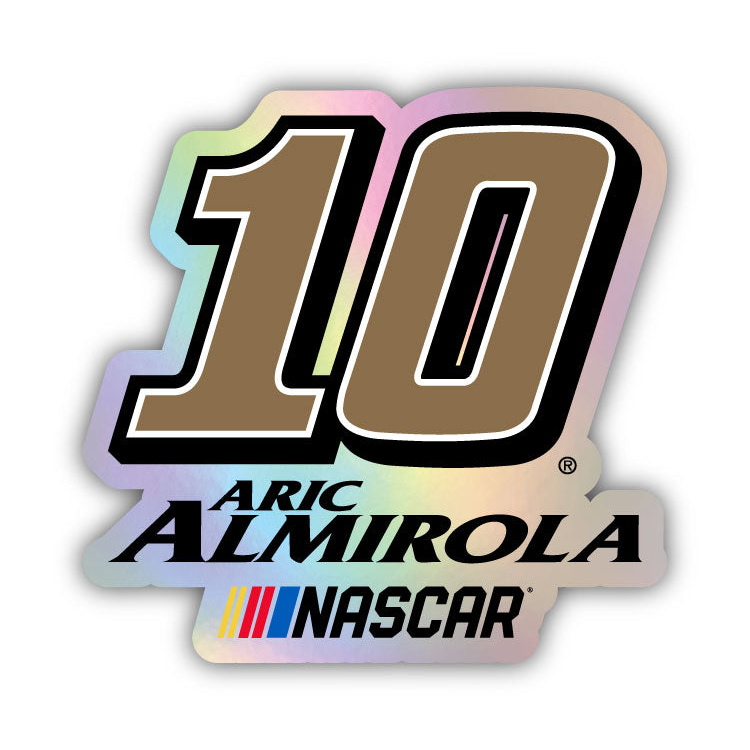 #10 Aric Almirola Laser Cut Holographic Decal - 8-Inch