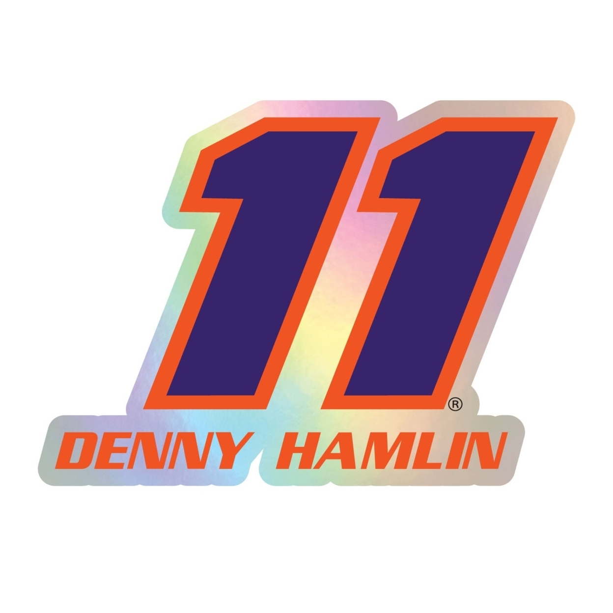 #11 Denny Hamlin Laser Cut Holographic Decal - 8-Inch