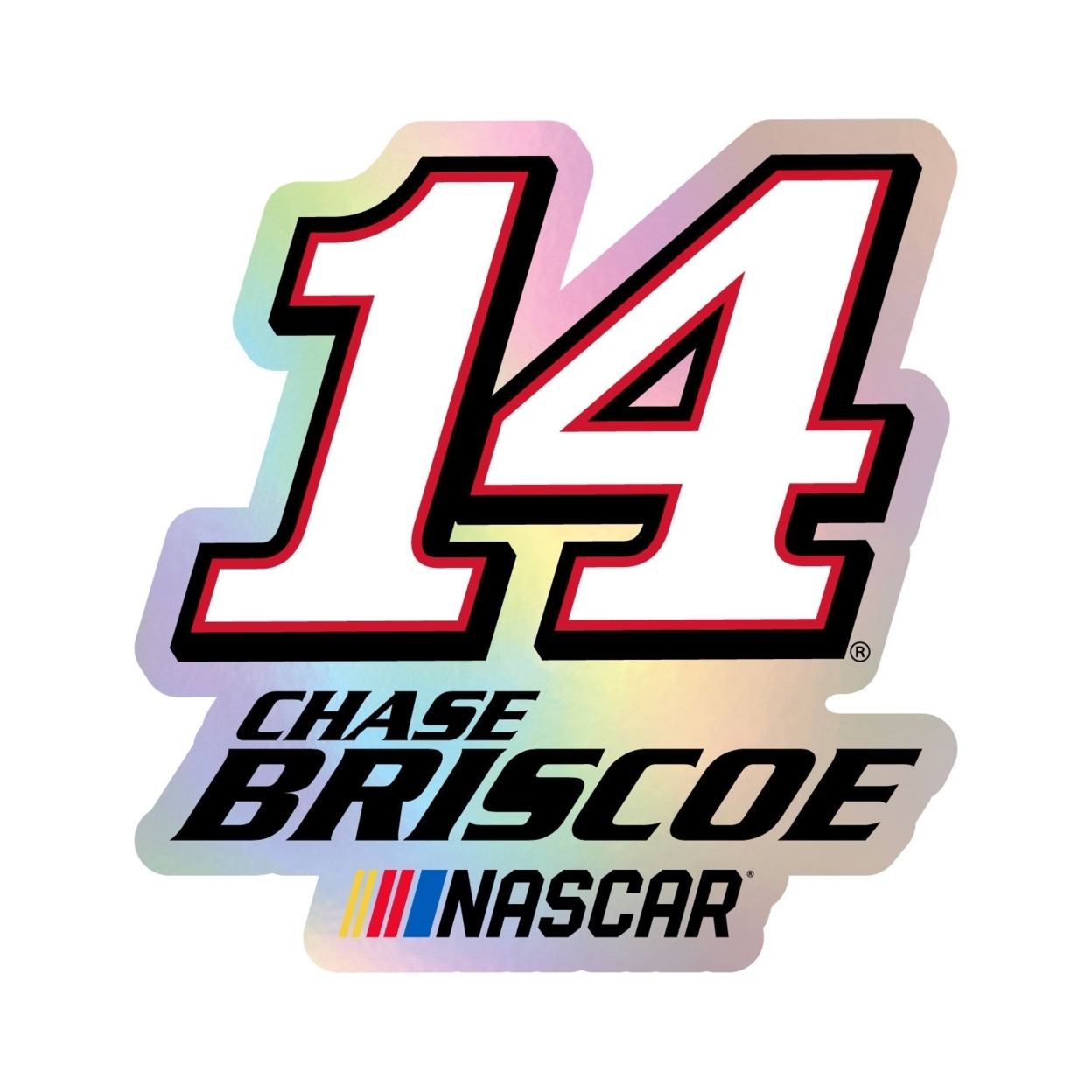 #14 Chase Briscoe Laser Cut Holographic Decal - 2-Inch