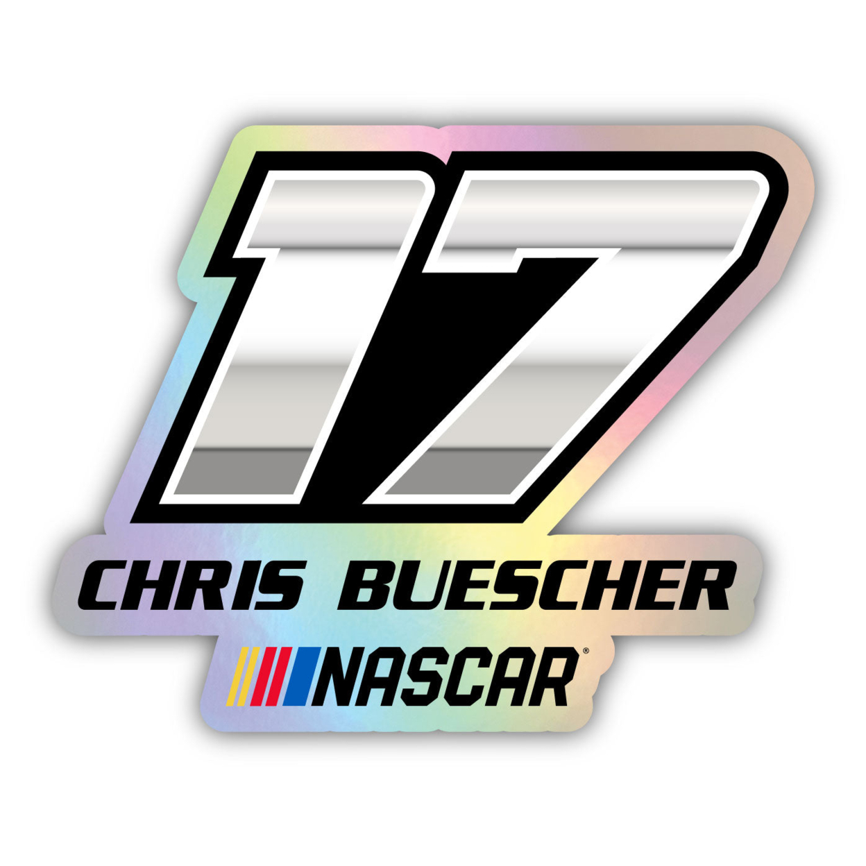 #17 Chris Buescher Laser Cut Holographic Decal - 12-Inch