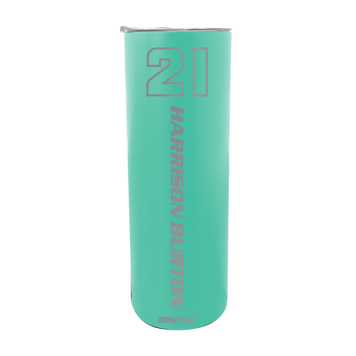 #21 Harrison Burton Officially Licensed 20oz Insulated Stainless Steel Skinny Tumbler - Seafoam