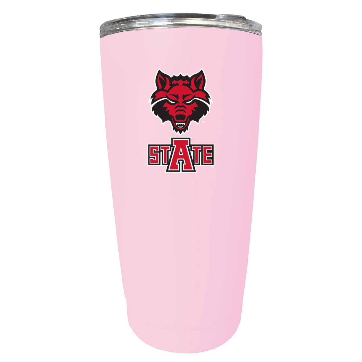 Arkansas State 16 Oz Stainless Steel Insulated Tumbler - Pink