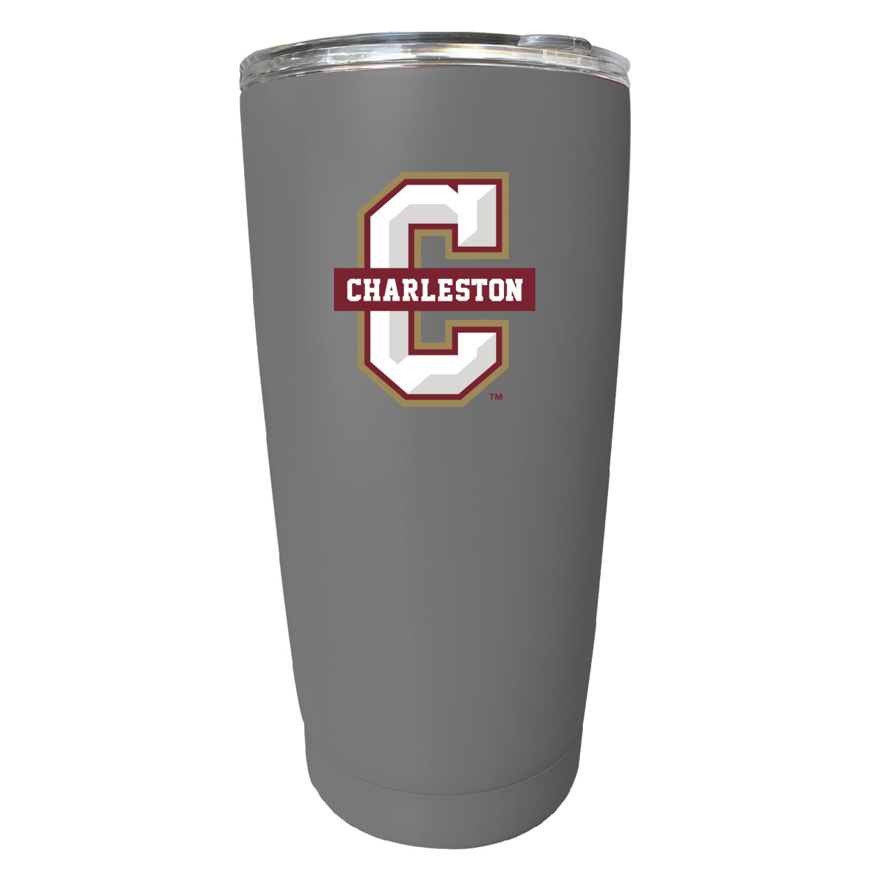 College Of Charleston 16 Oz Stainless Steel Insulated Tumbler - Gray