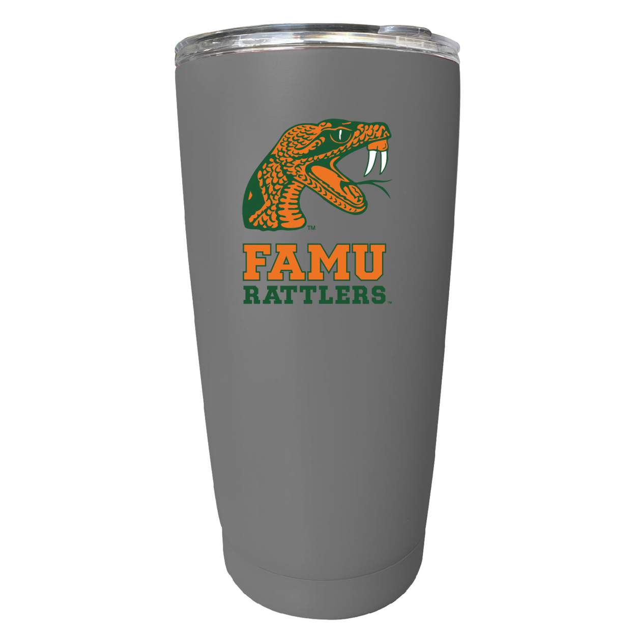 Florida A&M Rattlers 16 Oz Stainless Steel Insulated Tumbler - Gray