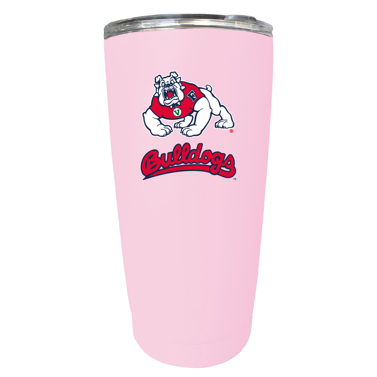 Fresno State Bulldogs 16 Oz Stainless Steel Insulated Tumbler - Pink