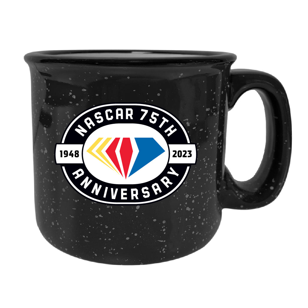 NASCAR 75 Year Anniversary Officially Licensed Ceramic Camper Mug 16oz - Black