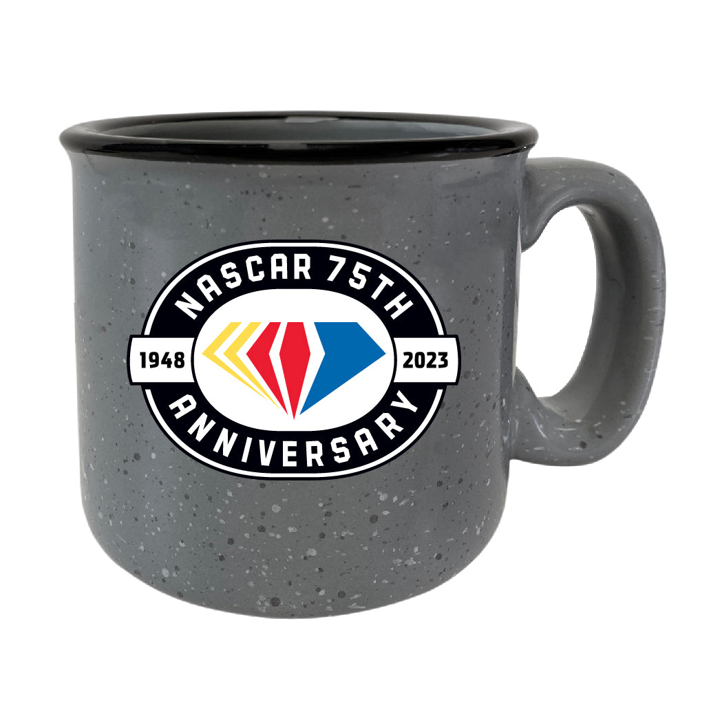 NASCAR 75 Year Anniversary Officially Licensed Ceramic Camper Mug 16oz - Grey