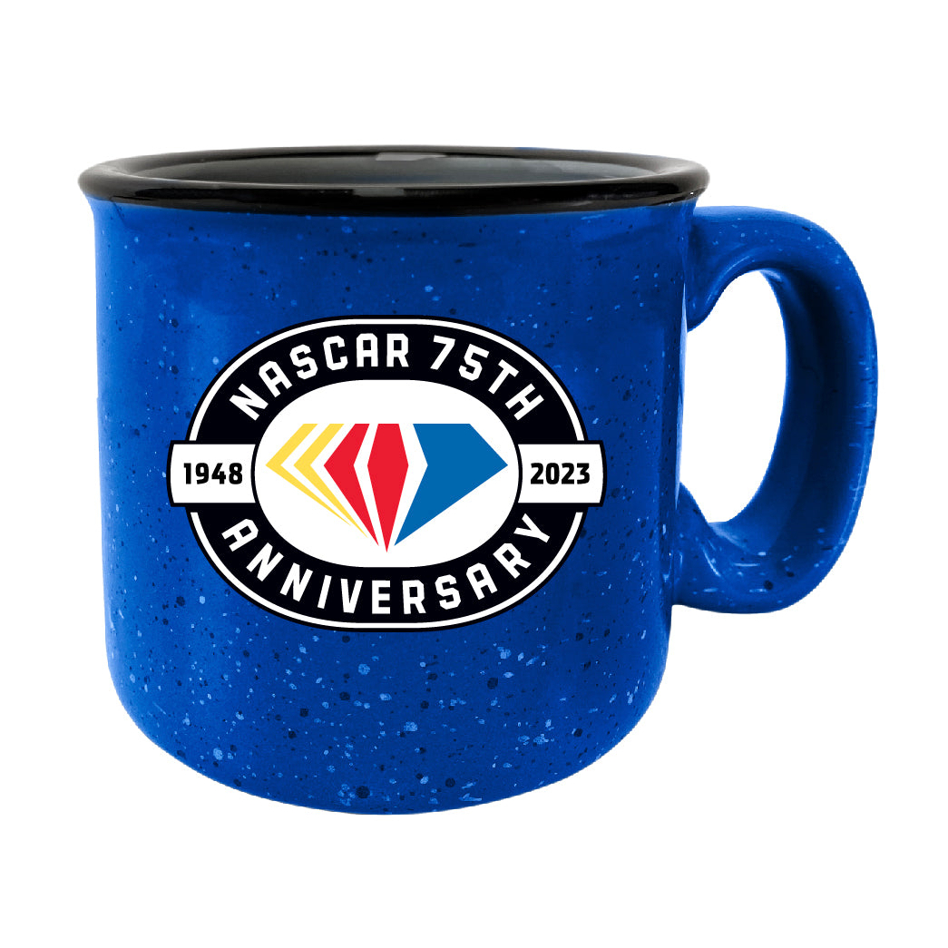 NASCAR 75 Year Anniversary Officially Licensed Ceramic Camper Mug 16oz - Black